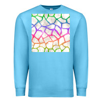 Ocean Blue Watercolor Rainbow Giraffe Seamless Pattern Premium Sweatshirt - BundleAndBundleShop