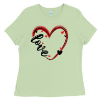 Matcha valentines day heart Ladies Tee - MaliasSmallBusiness
