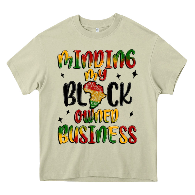 Minding My Black Owned Business Heavy Core Tee by MaliasSmallBusiness | Teevron