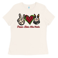 Bone Peace Love Blue Heeler Ladies Tee - Jasminsmagicworld