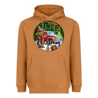Meerkat Merry Christmas Truck Heavyweight Hoodie - FaDigitalArtStudio