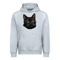 Heather Grey Bombay Cat Face Urban Hoodie - LillyAllenDesigns