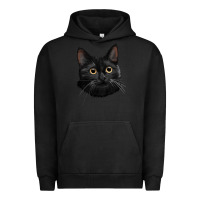 Pigment Black Bombay Cat Face Urban Hoodie - LillyAllenDesigns