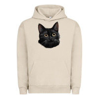 Pigment French Oak Bombay Cat Face Urban Hoodie - LillyAllenDesigns