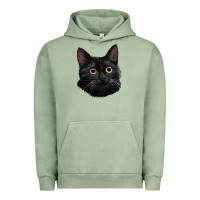 Pigment Oil Green Bombay Cat Face Urban Hoodie - LillyAllenDesigns