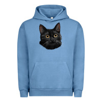 Pigment Pebble Blue Bombay Cat Face Urban Hoodie - LillyAllenDesigns