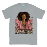 Heather Grey blessed black woman Classic Tee - Artiststas