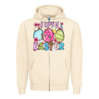 Sandshell Happy Easter eggs Zipper Hoodie - OliviaCreatesArt