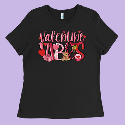 Valentine Vibes Ladies Tee Designed By Maliassmallbusiness
