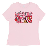 Bubblegum Pink valentine vibes Ladies Tee - MaliasSmallBusiness