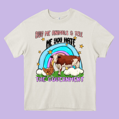 Buy Me Animals Heavy Core Tee Designed By Maliassmallbusiness