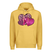 Antique Gold breast cancer hearts Premium Hoodie - FaDigitalArtStudio