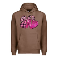 Chestnut breast cancer hearts Premium Hoodie - FaDigitalArtStudio
