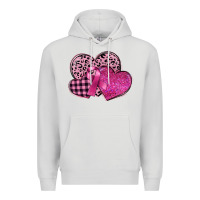 Dove Grey breast cancer hearts Premium Hoodie - FaDigitalArtStudio