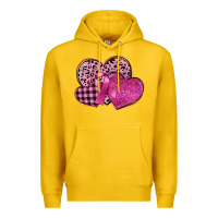 Lemon breast cancer hearts Premium Hoodie - FaDigitalArtStudio