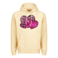 Pina Colada breast cancer hearts Premium Hoodie - FaDigitalArtStudio