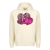 Sandshell breast cancer hearts Premium Hoodie - FaDigitalArtStudio