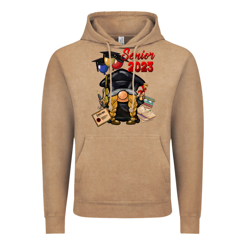 Senior 2023 Gnome Vintage Hoodie by BarkalooDesign | Teevron