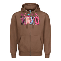 Chestnut xoxo pig olivia Zipper Hoodie - OliviaCreatesArt