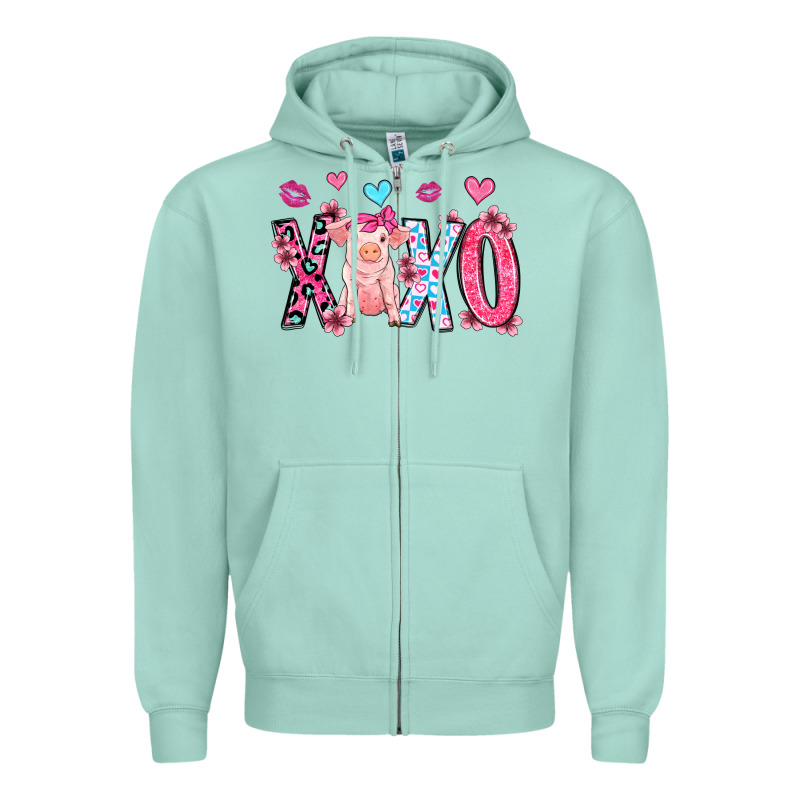 Xoxo Pig Olivia Zipper Hoodie by OliviaCreatesArt | Teevron