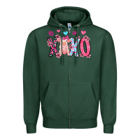 Sports Green xoxo pig olivia Zipper Hoodie - OliviaCreatesArt