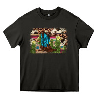 Asphalt cactus boot background Heavy Core Tee - AdoDesignShop