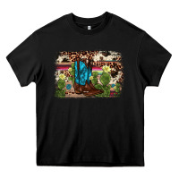 Black cactus boot background Heavy Core Tee - AdoDesignShop