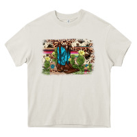 Cream cactus boot background Heavy Core Tee - AdoDesignShop