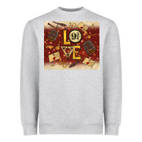 Heather Grey wizard love Heavyweight Sweatshirt - TumblerDesignByShophia