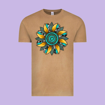 Sunflower Gemstone Leopard Vintage Tee Designed By Artiststas