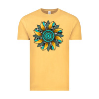 Vintage Mustard sunflower gemstone leopard Vintage Tee - Artiststas