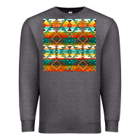 Charcoal Heather native american aztec seamless pattern 1 Premium Sweatshirt - BundleAndBundleShop