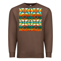 Chestnut native american aztec seamless pattern 1 Premium Sweatshirt - BundleAndBundleShop