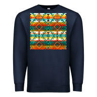 Navy native american aztec seamless pattern 1 Premium Sweatshirt - BundleAndBundleShop