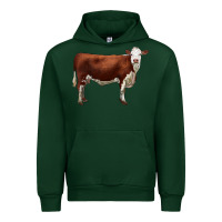 Foreset Green hereford cow Urban Hoodie - LillyAllenDesigns