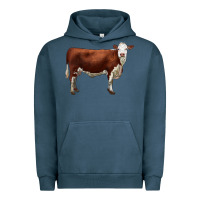 Pigment Midnight Navy hereford cow Urban Hoodie - LillyAllenDesigns