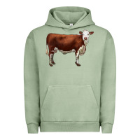 Pigment Oil Green hereford cow Urban Hoodie - LillyAllenDesigns