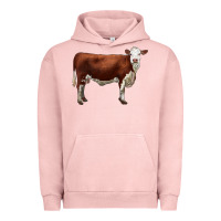 Pigment Salmon hereford cow Urban Hoodie - LillyAllenDesigns