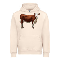 Sandshell hereford cow Urban Hoodie - LillyAllenDesigns