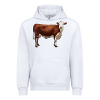 White hereford cow Urban Hoodie - LillyAllenDesigns