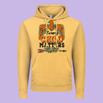 Every Child Matters Thunderbird Vintage Hoodie Designed By Barkaloodesign