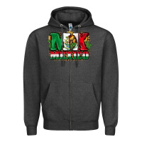Charcoal Heather MX Mexico Zipper Hoodie - FaDigitalArtStudio