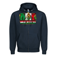 Navy MX Mexico Zipper Hoodie - FaDigitalArtStudio