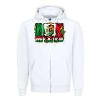 White MX Mexico Zipper Hoodie - FaDigitalArtStudio