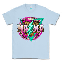 Dusty Blue mama life and thunderbolt Classic Tee - JahusDesignShop