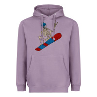 Lavender skeleton snowboard Heavyweight Hoodie - FaDigitalArtStudio