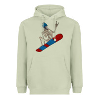 Matcha skeleton snowboard Heavyweight Hoodie - FaDigitalArtStudio