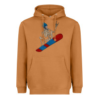 Meerkat skeleton snowboard Heavyweight Hoodie - FaDigitalArtStudio