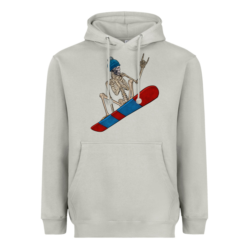 Skeleton Snowboard Heavyweight Hoodie by FaDigitalArtStudio | Teevron