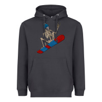 Smoke skeleton snowboard Heavyweight Hoodie - FaDigitalArtStudio